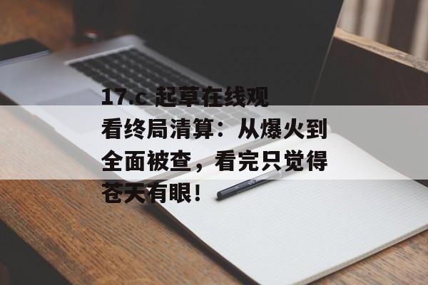 17.c 起草在线观看终局清算：从爆火到全面被查，看完只觉得苍天有眼！